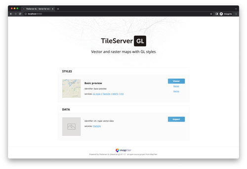 Tileserver GL overview