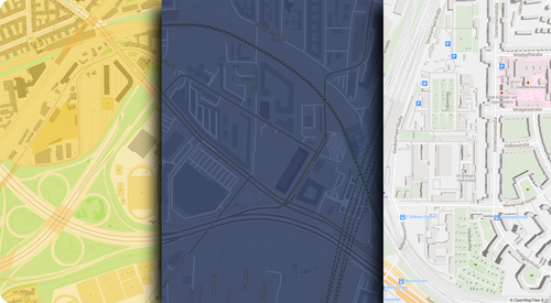 Vector tiles with different styles