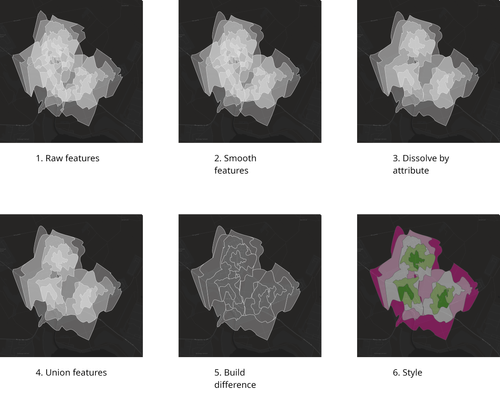 Isochrone processing chain